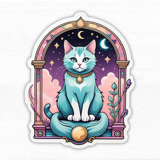 Nova Dreams Tarot Cat - Artistique Vinyl Sticker #2