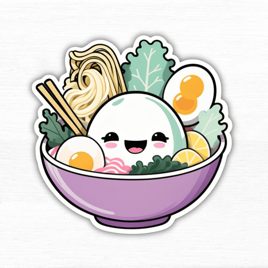 Pastel Ramen Vibes - Viral Noodle Bowl Vinyl Sticker