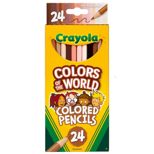 Crayola 24ct Colors of the World Colored Pencils (Skin Tone Shades) - Harris Creative Designs