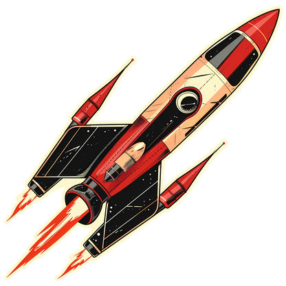 Atomic Age Spacecraft Stickers