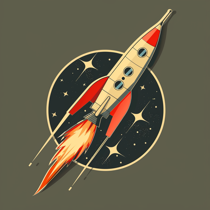 Atomic Age Spacecraft Stickers