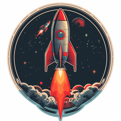 Atomic Age Spacecraft Stickers