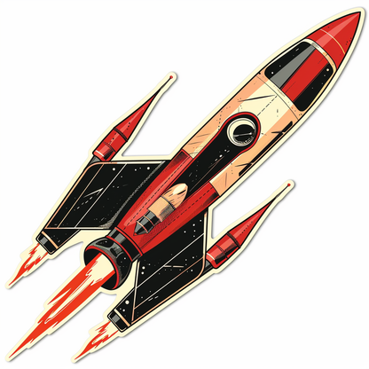 Atomic Age Spacecraft Stickers