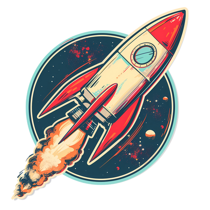 Atomic Age Spacecraft Stickers