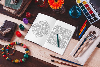 Mandala Symbols Coloring Book for Adults - Harris Creative Designs