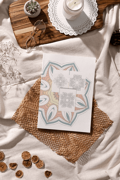 Mandala Symbols Coloring Book for Adults - Harris Creative Designs