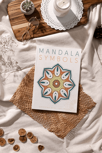 Mandala Symbols Coloring Book for Adults - Harris Creative Designs