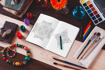 Mandala Symbols Coloring Book for Adults - Harris Creative Designs