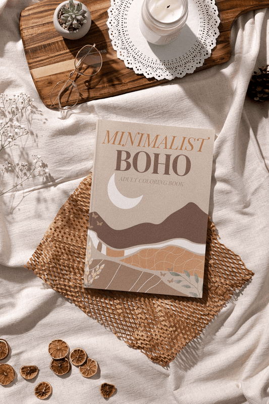 Minimalist Boho Adult Coloring Book - Harris Creative Designs