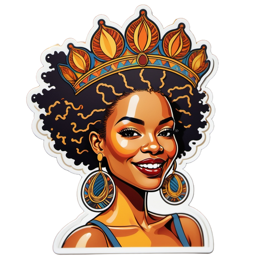 Radiant Afro Queen – HBCU Pride Vinyl Sticker