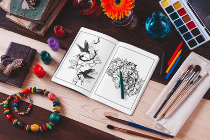 Tattoo Coloring Book for Adults - Harris Creative Designs